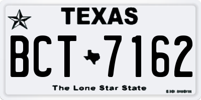TX license plate BCT7162