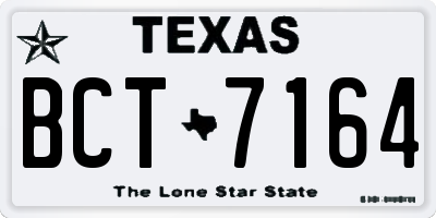 TX license plate BCT7164