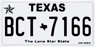 TX license plate BCT7166