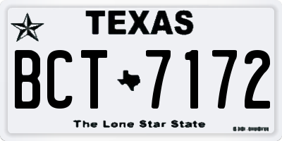 TX license plate BCT7172