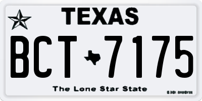 TX license plate BCT7175