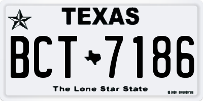 TX license plate BCT7186