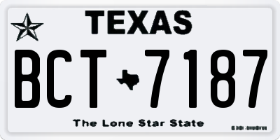 TX license plate BCT7187