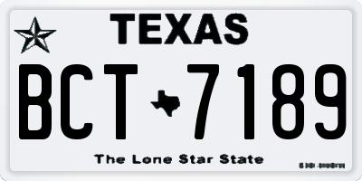 TX license plate BCT7189