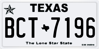 TX license plate BCT7196