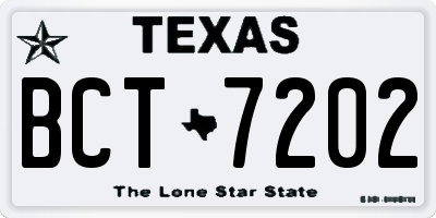 TX license plate BCT7202