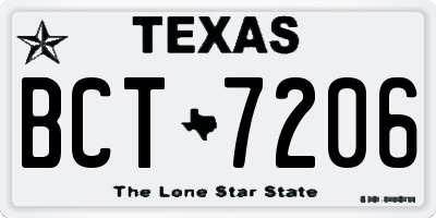 TX license plate BCT7206