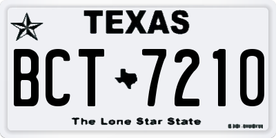 TX license plate BCT7210