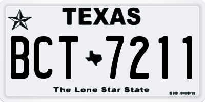 TX license plate BCT7211