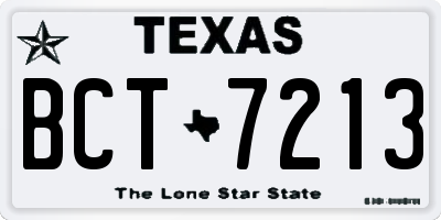 TX license plate BCT7213
