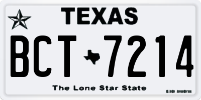 TX license plate BCT7214