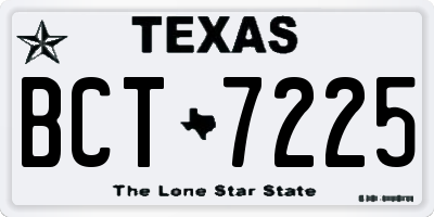 TX license plate BCT7225