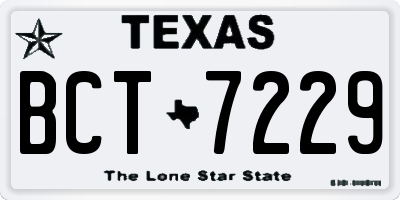 TX license plate BCT7229