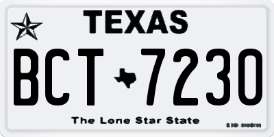 TX license plate BCT7230