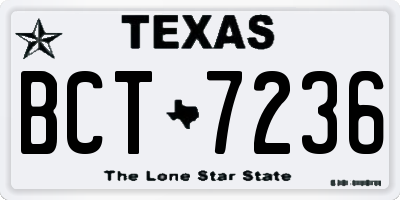 TX license plate BCT7236