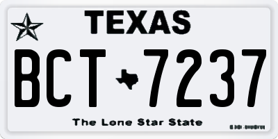 TX license plate BCT7237