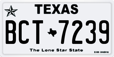 TX license plate BCT7239