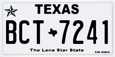 TX license plate BCT7241