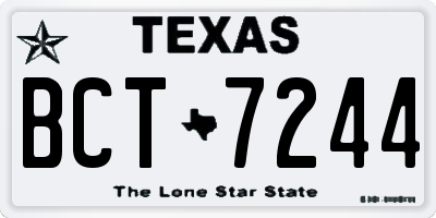TX license plate BCT7244
