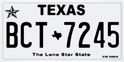 TX license plate BCT7245