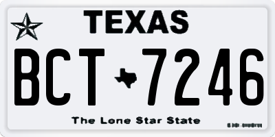 TX license plate BCT7246