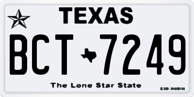 TX license plate BCT7249