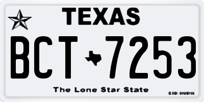 TX license plate BCT7253
