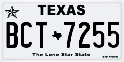 TX license plate BCT7255