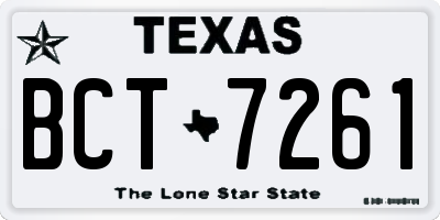 TX license plate BCT7261