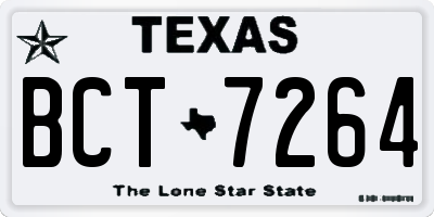 TX license plate BCT7264