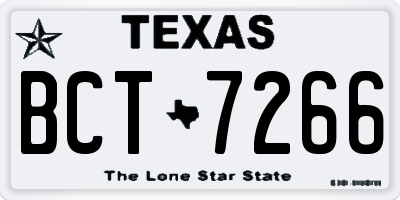 TX license plate BCT7266