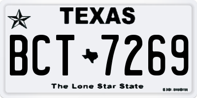 TX license plate BCT7269