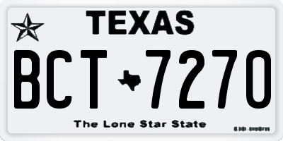 TX license plate BCT7270