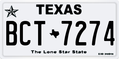 TX license plate BCT7274