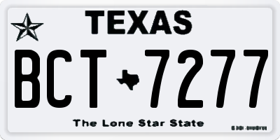 TX license plate BCT7277