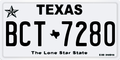TX license plate BCT7280