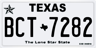 TX license plate BCT7282