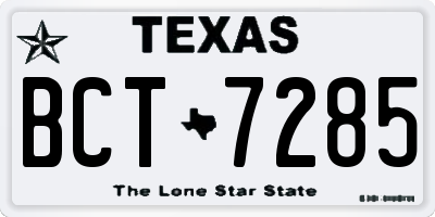 TX license plate BCT7285