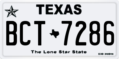 TX license plate BCT7286
