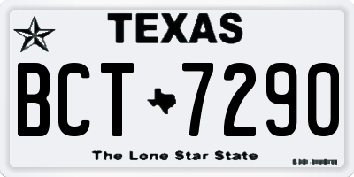 TX license plate BCT7290