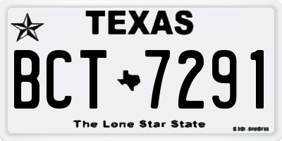 TX license plate BCT7291