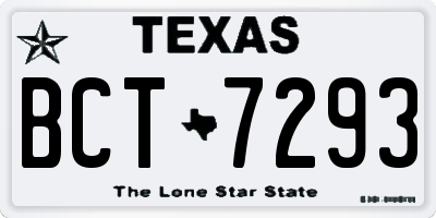 TX license plate BCT7293