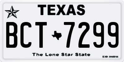 TX license plate BCT7299