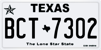 TX license plate BCT7302