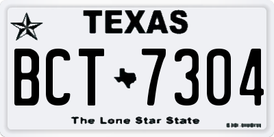 TX license plate BCT7304