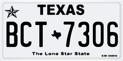 TX license plate BCT7306