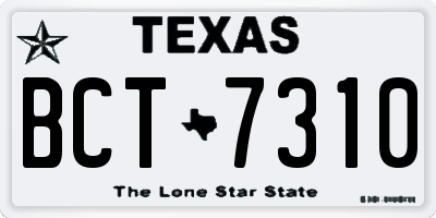 TX license plate BCT7310