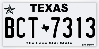 TX license plate BCT7313