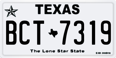 TX license plate BCT7319