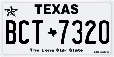 TX license plate BCT7320